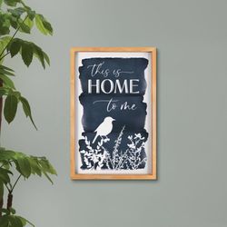 P Graham Dunn This Is Home To Me 24.25 in. H X 15.75 in. L Blue/White Wood Wall Decor