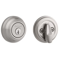 Kwikset SmartKey Satin Nickel Metal Deadbolt