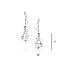 Montana Silversmiths Women's Hugs & Kisses Crystal Silver Earrings One Size Fits Most