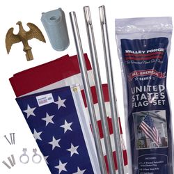 Valley Forge American Flag Kit 36 in. H X 60 in. W