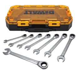 DeWalt Metric Ratcheting Combination Wrench Set 8 pc