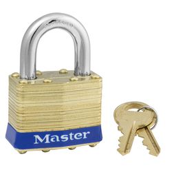 Master Lock 1-3/4 in. W Brass 4-Pin Cylinder Weather-Resistant Padlock