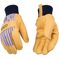 Kinco Men's Outdoor Knit Wrist Work Gloves Yellow XL 1 pair