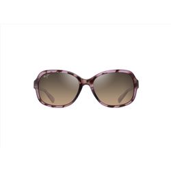Maui Jim Hiluhilu Sunglasses Shiny Spotted Pink Havana Frame HCL Bronze Lens Polarized Pink/Brown