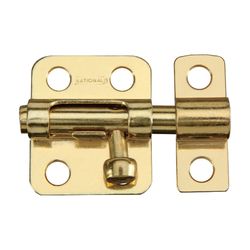 National Hardware Brass-Plated Gold Steel Window Bolt 2 in. L X .75 in. H 1 pk