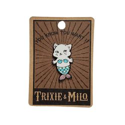Trixie & Milo Cat Mermaid Enamel Pin 1 pk