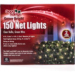 Good Tidings Incandescent Clear 150 ct Net Christmas Lights 6 ft.