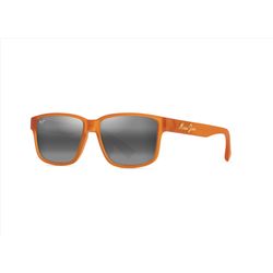 Maui Jim Kuniahi AF Sunglasses Men's Matte Transparent Orange Frame Neutral Grey Lens Polarized