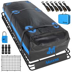 Mockins 84x39x5Extendable Roof Cargo Basket with Roof Bag Rooftop Cargo Basket Set 1 pk