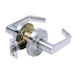 Tell Cortland Satin Chrome Passage Lever