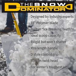 The Snowplow THE ORIGINAL SNOW PUSHER 18 in. W X 57.5 in. L Poly Snow Shovel