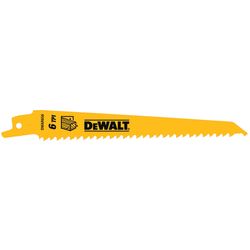 DEWALT 6 in. Bi-Metal Reciprocating Saw Blade 6 TPI 5 pk