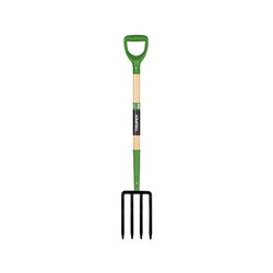 Truper 4 Tine Steel Spading Fork 30 in. Wood Handle