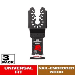 Diablo 1-1/4 in. X 1-1/4 in. W Bi-Metal Oscillating Blade Nail-Embedded Wood 3 pk