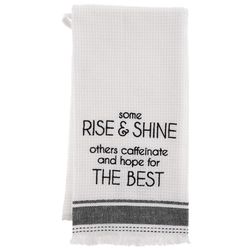 Karma Milo Black/White Cotton Rise and Shine Tea Towel 1 pk