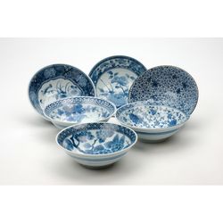RSVP International Endurance Multi-Colored Porcelain Japanese Bowls 20 oz