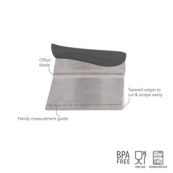 Tovolo Charcoal Plastic/Stainless Steel Bench Scraper