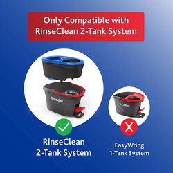 O-Cedar Easy Wring Rinse Clean 2 in. Wet Microfiber Mop Replacement 1 pk