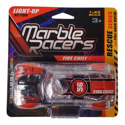 SD Toyz Marble Racers Fire Chief Light-Up Race Car Multicolored