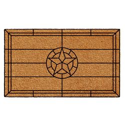 Home & More 1.42  W X 2.42  L Multi-color Big Star Coir Door Mat