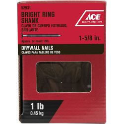 Ace 1-5/8 in. Drywall Bright Steel Nail Flat Head 1 lb