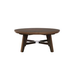 Breeo Brazilian Walnut Round Poly Lumber Conversation Table
