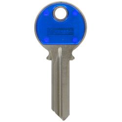HILLMAN Traditional Key House/Office Key Blank 71 Single For Yale Locks Blue/Silver
