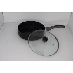 Imusa Mirro Ceramic Coated Aluminum Deep Fry Pan 10 in. Black