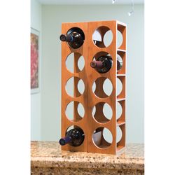 Lipper International Brown Bamboo Stacking Wine Rack
