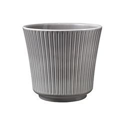 SK Pottery 5.5 in. H X 6.3 in. D Clay Delphi Ceramic Pot Warm Gray