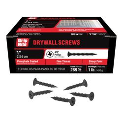 Grip-Rite No. 6 wire X 1 in. L Phillips Fine Drywall Screws 1 lb 313 pk