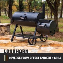 Oklahoma Joe's Longhorn Charcoal Offset Smoker Black