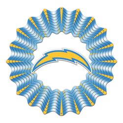 Spinfinity Designs Stainless Steel 12 in. Los Angeles Chargers Wind Spinner