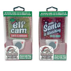 Novelty Inc Automatic/Manual Plug-in Santa is Watching LED Night Light w/Sensor