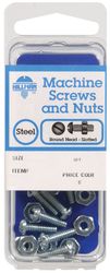 HILLMAN No. 6-32 in. X 1 in. L Slotted Round Head Zinc-Plated Steel Machine Screws 1 pk