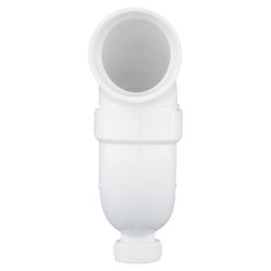 Charlotte Pipe Schedule 40 2 in. Hub X 2 in. D Hub PVC P-Trap with Clean Out 1 pk