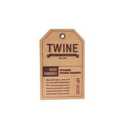 TWINE Seaside Cape Cod Brown Wicker Picnic Basket Set