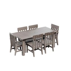Breeo X Series 7 pc Coastal Gray Aluminum Dining Set