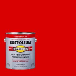Rust-Oleum Professional Indoor and Outdoor Gloss Safety Red Oil-Based Protective Paint 1 gal