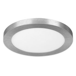 Feit EDGELIT 1.1 in. H X 13.1 in. W X 13.1 in. L Nickel White LED Flat Panel Light Fixture