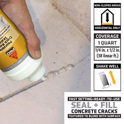 Sika Sikacryl Cement Crack Filler 1 qt Gray