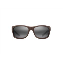 Maui Jim Ano Nui Sunglasses Men's Matte Solid Brown Frame Neutral Gray Lens Polarized