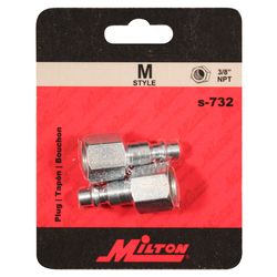 Milton Steel Air Plug 3/8 in. 2 pc