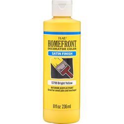 Homefront Satin Bright Yellow Craft Paint Interior 8 oz