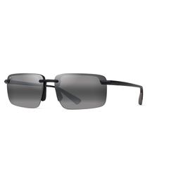 Maui Jim Laulima Asian Fit Sunglasses Men's Matte Black Frame Neutral Gray Lens Polarized