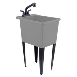 Tehila 17.5 in in. W X 23.5 in. D Freestanding Plastic Laundry Tub