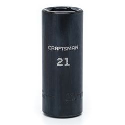 CRAFTSMAN 21 mm X 1/2 in. drive Metric 6 Point Deep Impact Socket 1 pc