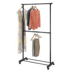 Whitmor 70.25 in. H X 37.25 in. W X 18.5 in. L Metal Adjustable Garment Rack