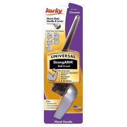 Korky Strong Arm Flush Handle Black Chrome For Universal