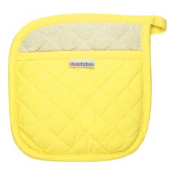 Mu Kitchen Chiffon Yellow Cotton/Terry Pot Holder